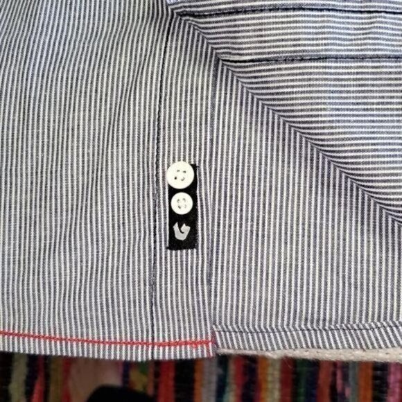 Burnside Blue Casual Button Down Long Sleeve‎ Sz XL Shirt - Picture 7 of 16